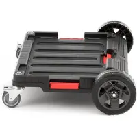 Qbrick System System ONE Plateforme de transport empilable 745 x 510 x 180 mm avec roues pivotantes en métal et frein
