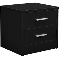En.casa [en.casa] Table de Chevet Table de Nuit 2X Tiroirs Agglom?r? M?lamine Noir ?l?gant 38 x 34 x 37cm