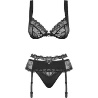 Obsessive Heartina - ensemble de lingerie (noir) - L/XL
