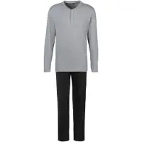 s.Oliver Pyjama long gris chiné / noir