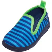 Playshoes Pantoufle 'Ringel' marine / bleu ciel / citron vert