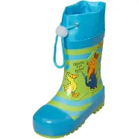 Playshoes Bottes en caoutchouc 'Freunde für Immer' turquoise / citron vert / kiwi / orange foncé / noir