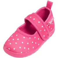 Playshoes Pantoufle rose / blanc