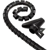 Hama Tube pour faisceau de câbles, 2m, 25mm, noir
