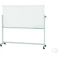 MAUL Tableau blanc mobile MAULstandard - utilisable des 2 côtés - émaillé - tableau pivotant - L 2000 x H 1000 mm - particulièrement résistant aux rayures