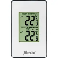 Alecto WS-1050 - Station météo avec capteur extérieur sans fil, blanc