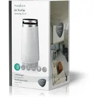 Nedis purificateur d'air - adapté à un espace jusqu'à : 20 m² - débit d'air pur (CADR) : 130 m³/h - affichage de la qualité de l'air - blanc