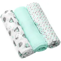 Babyono Take Care Natural Diapers couches lavables 70 x 70 cm Mint 3 pcs
