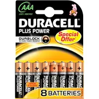 Duracell plus DURALOCK AAA/Micro /LR03 batteries 8-pack