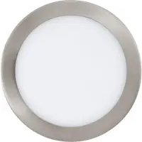 Eglo connect LED lampe encastrée Fueva-C, lampe encastrée Smart Home, métal moulé et plastique, Ø : 22,5 cm, intensité lumineuse variable, nuances de blanc et couleurs réglables