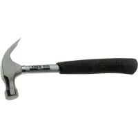 Bahco Steel Nail Hammer With Rubber Grip Tubular Handle 450g Argenté