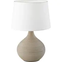 TRIO Lampe de table Martin Cappuccino 29 cm avec du blanc