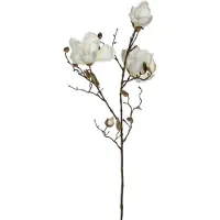 Mica Decorations Fleur Artificielle Magnolia - H88 cm - Blanc