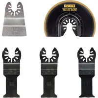 DeWalt DT 20715-QZ Multitool Accessoires 5 pcs. pour bois, bois avec clous, plastique, placoplâtre, de peinture et de colle