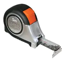 Bahco Metric Double Sided Tape Measure With Rubber Grip 5 M Argenté