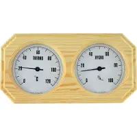 Saunia Thermomètre de Sauna avec Hygromètre