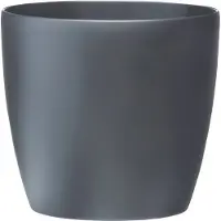 Elho Brussels Pot De Fleurs Rond Roues 47 - Noir - Ø 47 X H 44 Cm - Intérieur - 100% Recyclé