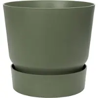 Elho Pot de Fleurs Rond en Plastique Vert Elho Greenville Ø 24,48 cm