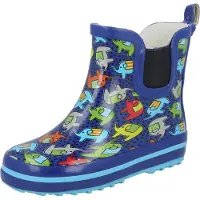 Beck Bottes en caoutchouc 'Elephants' bleu marine / turquoise / mélange de couleurs / noir