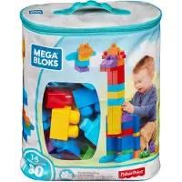 Mattel MEGA BLOKS First Builders Ensemble de Blocs pour Tout-Petits, Sac de Construction avec 80 Pièces, Rose, À partir de 1 an