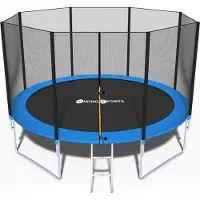 Viking Choice Trampoline - bleu - 435 cm - avec filet et échelle - jusqu'à 180 KG
