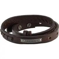 Fossil Bracelet Pour Homme Vintage Casual, Double Wrap Longueur Totale : 480mm Bracelet En Cuir Marron, JF87354040