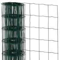 Nature Treillis rectangulaire 1x10 m Acier enduit de plastique Vert