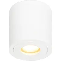 QAZQA Spot de plafond rond moderne blanc IP44 - Capa