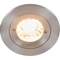 QAZQA Spot encastré moderne en acier rond IP44 - Xena