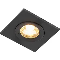 QAZQA Spot encastré moderne noir carré IP44 - Xena