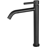 Differnz Robinet de lavabo Haut – Courbé – Mitigeur eau froide et chaude – Noir mat