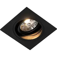 QAZQA Spot encastré moderne noir orientable - Chuck 70