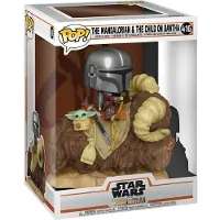Funko POP! Pop! Star Wars - Mandalorian z Banth i Dzieckiem w Torebce