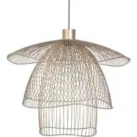 Forestier Suspension , Papillon XS, dimmable, Beige, Salon / séjour, Métal, Design