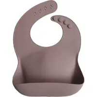 Mushie Silicone Baby Bib bavoir Warm Taupe 1 pcs