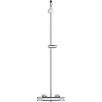 GROHE Vitalio Joy 260 - Système de douche avec thermostat (économie d'eau, pommeau de douche pivotant de 26 cm, douchette à main 3 jets, avec support), rond, chromé, 26403002