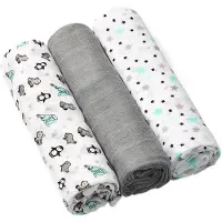 Babyono Take Care Natural Diapers couches lavables 70 x 70 cm Gray 3 pcs