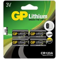 GP Batteries Lithium CR 123A Einwegbatterie CR123A Lithium-Manganese Dioxide (LiMnO2) (102033)