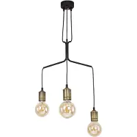 Jupiter Suspension BORNEO noir-laiton 3xE27x40W métal, dimensions : 60x54x54 cm, IP20,