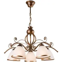 Lamkur Suspension sur chaîne RETRO II 5xE27/60W/230V, bronze patiné