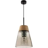 Jupiter Suspension DOMINO noir et marron, 1xE27x40W, métal, dimensions : 80x23x23 cm, IP20,