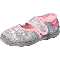Beck Pantoufle 'Tänzerin' gris / rose / blanc
