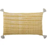 Bloomingville Coussin Decia | Jaune | Coton Recyclé | 82052412