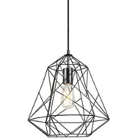 QAZQA Suspension industrielle intelligente noire avec WiFi ST64 - Framework Basic