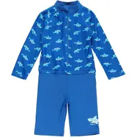 Playshoes Protection UV 'Hai' bleu / turquoise / noir / blanc