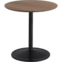 Muuto Soft Side Table Solid Smoked Oak|Black | Ø 48 H: 48 CM | Ø 18.9" H: 18.9"