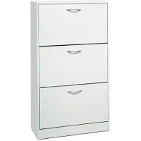 Rousseau Armoire à chaussures Carini 3 tiroirs - blanc