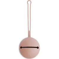 Mushie Silicone Pacifier Holder Case boîte à tétine Blush 1 pcs