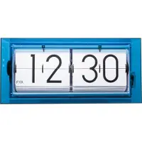 Nextime - 5209BL - Horloge Murale - 36cm - bleu - Big Flip Clear