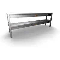 CombiSteel Pont thermique en acier inoxydable , à chauffage en 2 étapes, 1800 x 300 x 650 mm